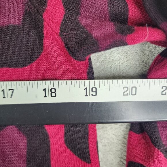 Womens Questions by Say What Pink & Black Tunic Top Shirt Cheeta Animal Print L - Picture 8 of 10